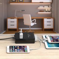 Zettaguard Mini 2-Outlet Travel Power Strip / Surge Protector with USB Charger / USB Charging Station (5-Port... N10