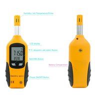 Sanrui High Precision LCD Digital Psychrometer Mini Temperature and Humidity Meter with Dew Point and Wet Bulb...