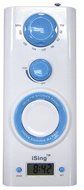 Zadro ISING FM Shower Radio with Digital Clock, Blue