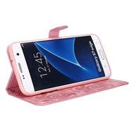 Galaxy S7 Edge Wallet Case, PHEZEN Bling Liquid Glitter Love Heart Floating 3D Hourglass Luxury Pu Leather Magnet... N7