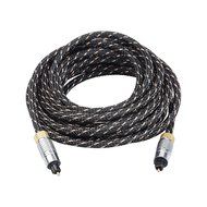 BuyCheapCables&reg; (20 Feet) Premium Slim Braided Jacket Toslink Digital Optical Audio Cable with Gold Plated Metal... N4