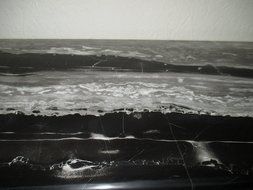 Black and White Polished Marble Fireplace Surround FPS-01