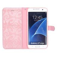 Galaxy S7 Edge Wallet Case, PHEZEN Bling Liquid Glitter Love Heart Floating 3D Hourglass Luxury Pu Leather Magnet... N9