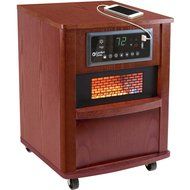 Comfort Zone CZ2062C Infrared Quartz Wood Cabinet Heater, 20", Cherry