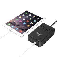 Zettaguard Mini 2-Outlet Travel Power Strip / Surge Protector with USB Charger / USB Charging Station (5-Port... N17