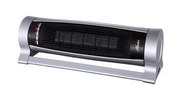 Hunter HPH15-E(Silver) Vertical and Horizontal Oscillating Digital Ceramic Heater with Remote Control (Silver)