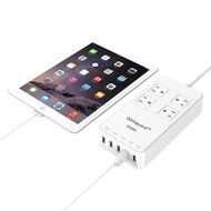 Zettaguard Mini 2-Outlet Travel Power Strip / Surge Protector with USB Charger / USB Charging Station (5-Port... N22
