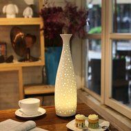Essential Oil Diffuser, Joly Joy Vase Ultrasonic Aroma Diffuser Cool Mist Humidifier with Warm White LED Light...