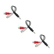 C&amp;E CNE63417 2 x RCA Male, 1 x 3.5mm Stereo Female, Y-Cable 6-Inch Gold Plated Connector, 2-Pack N8