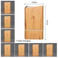 LOTOS&reg; 200ML Square Essential Oil Aroma Diffuser Wood Grain Humidifier,Suitable for Home Office Bedroom Spa Yoga