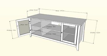 Nexera Tuxedo TV Stand 203106, 58-Inch, Black N5