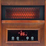 Snow Joe SJQH1500-DO 1500W Quartz Dark Oak Wood Portable Infrared Space Heater with Stainless Steel Diffuser &amp;...