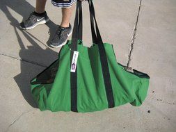 Dzealo Canvas Log Carrier / Tote &ndash; Wood Carrier Bag - Firewood Tote &ndash; Fire Log Carrier - Heavy 16oz Canvas with... N2