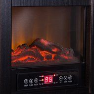 Della Portable Electric Fireplace Stove Flame Heater w/ Remote Control, 1500-Watt, Black