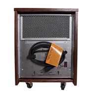 Ainfox 1500W Wood Cabinet Heater Portable Fireplace with Movable Wheels Remote Control N2