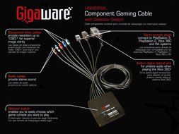 Gigaware Universal Gaming Component Cable With Switch 26-1542 N3