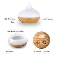 Essential Oil Diffuser, DIKI 300ml Cool Mist Humidifier Air Ultrasonic Purifiers Vaporizer Portable Aromatherapy... N2