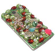 Spritech(TM) Clear Hard Bling Phone Case for LG G Stylo 2 LS775/LG Stylus 2 K520,Handmade Gold Crystal Flower...