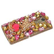 Spritech(TM) Clear Hard Bling Phone Case for LG G Stylo 2 LS775/LG Stylus 2 K520,Handmade Gold Crystal Flower... N2