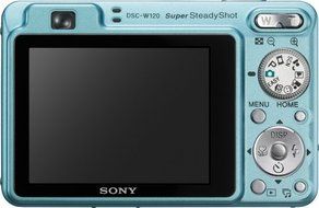 Sony Cybershot DSCW120 7.2MP Digital Camera with 4x Optical Zoom with Super Steady Shot (Silver) N10