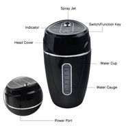 Discountedtous Mini 180ML Travel and Car USB Air Humidifier Vehicle Mounted Humidifier for Car/Office/Home (Black)