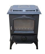 HiFlame 1,800 Square Feet 63,000BTU cast iron wood burning stove HF717U Black Paint