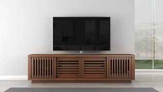 Furnitech Signature Home Collection TV Media Console, 82-Inch, Honey Oak