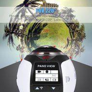 Andoer 360 Degree Wifi 2448P 30FPS 16M Fisheye Film Source Panorama Camera for Virtual Glasses VR Action Sports... N23