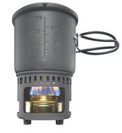 Esbit CS985H-EX Cookset with Alcohol Burner and 985ml Pot with Heat Exchanger