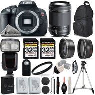 Canon EOS Rebel T5i DSLR 18 MP Camera + Tamron 18-200mm Lens + 0.43X Wide Angle Lens + 2.2X Telephoto Lens + UV... N3