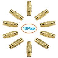 Aurum Cables 10 Pack RCA Female to Female Coupler Jack Adapter N2