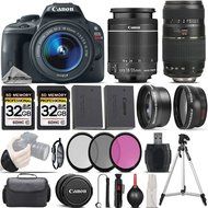 Canon EOS Rebel SL1 DSLR Camera + Canon EF-S 18-55mm IS STM Lens + 70-300mm Autofocus Lens + 0.43X Wide Angle... N2