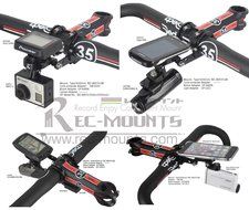 Rec-mounts&trade;Out-front Bike Mount Type19(35mm) for Garmin Edge1000 + Gopro Camera [Rec-b0019-35-gm+gp]for Deda Handlebar N5
