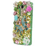Spritech(TM) Clear Hard Bling Phone Case for LG G Stylo 2 LS775/LG Stylus 2 K520,Handmade Gold Crystal Flower... N5
