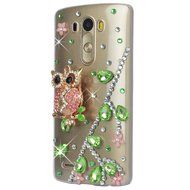 Spritech(TM) Clear Hard Bling Phone Case for LG G Stylo 2 LS775/LG Stylus 2 K520,Handmade Gold Crystal Flower... N6