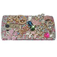 Spritech(TM) Clear Hard Bling Phone Case for LG G Stylo 2 LS775/LG Stylus 2 K520,Handmade Gold Crystal Flower... N7