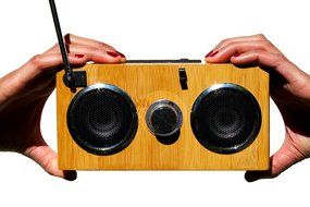 SwypeSound Mini Portable Bamboo Wood Boombox / Personal Speaker N7