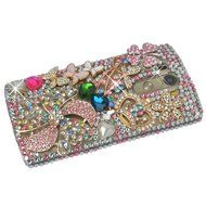 Spritech(TM) Clear Hard Bling Phone Case for LG G Stylo 2 LS775/LG Stylus 2 K520,Handmade Gold Crystal Flower... N8