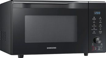 Samsung - 1.1 Cu. Ft. Mid-Size Microwave - Black stainless steel N4