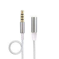 KetDirect 20cm(0.6ft) 4 pole 3.5mm 1/8 inch Male to Female Silver plated Stereo Audio Cable headphone earphone... N2