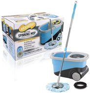MopRite Spin Mop - Deluxe Stainless Steel Spin Mop and Bucket System with Wheels, Dual Function System for Spin... N3