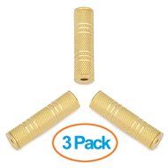 Aurum Cables 5-pack 6.35mm to 6.35mm Stereo Audio Coupler Adapter - Female to Female N6