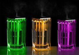 Jhua 120ml Mini USB Crystal 7 Color LED Lights Humidifier Air Diffuser Ultrasonic Cool Mist Portable Aroma Humidifier...
