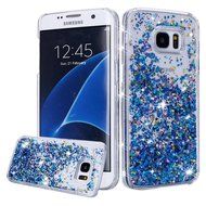 Galaxy S7 Edge Case,Galaxy S7 Edge Liquid Cover,PHEZEN Christmas Tree Santa Claus Design Cool Quicksand Moving...