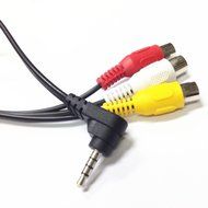 HENGSHENG 3.5mm male Plug to 3RCA Female adapter cable Video adapter, 3.5mm Male Plug to 3 RCA Female (Red-Yellow-White...