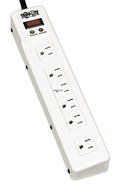 Tripp Lite 6 Right Angle Outlet Surge Protector Power Strip, 6ft Cord, Metal, &amp; $75K INSURANCE (TLM626) N3