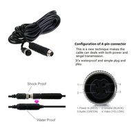 HitCar RCA DC Power Audio Video AV Extension Cable for CCTV Security, Car Tuck Bus Trailer Reverse Parking Camera... N3