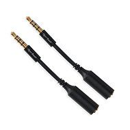 2PK High Quality 3.5mm Male to 3.5mm Female Audio Jack Extender Adapter Extension Cable for Battery Charger Case... N2