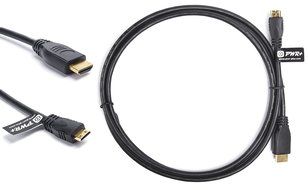 Pwr+ Extra Long 12Ft Mini-HDMI-Cable for Nikon-D3200-D3100-D7000-D7100-D800-D90-D700-D4-D610-D5300, COOLPIX-P510... N6