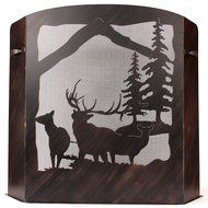 Small Elk Scene Fire Place Screen
